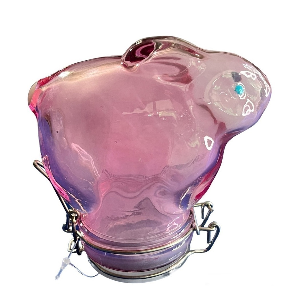 Contained Art Pink Rabbit Glass Jar